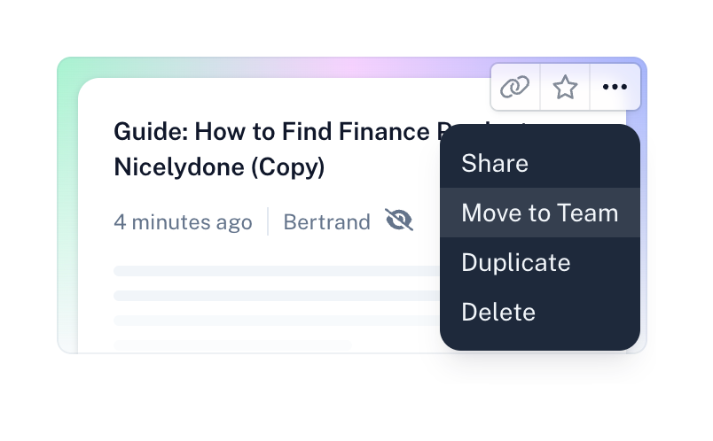 Scribe — Dropdown menu component