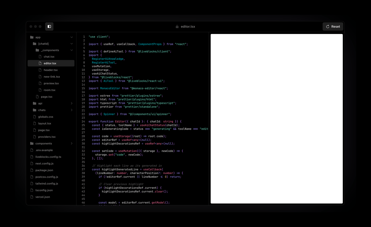 Liveblocks — Code block component