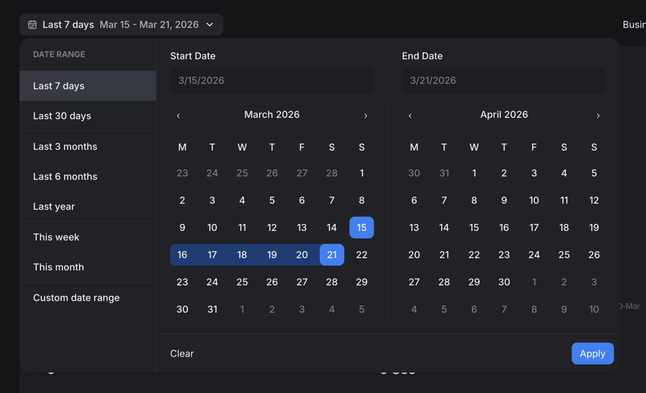 Chatwoot — Datepicker component