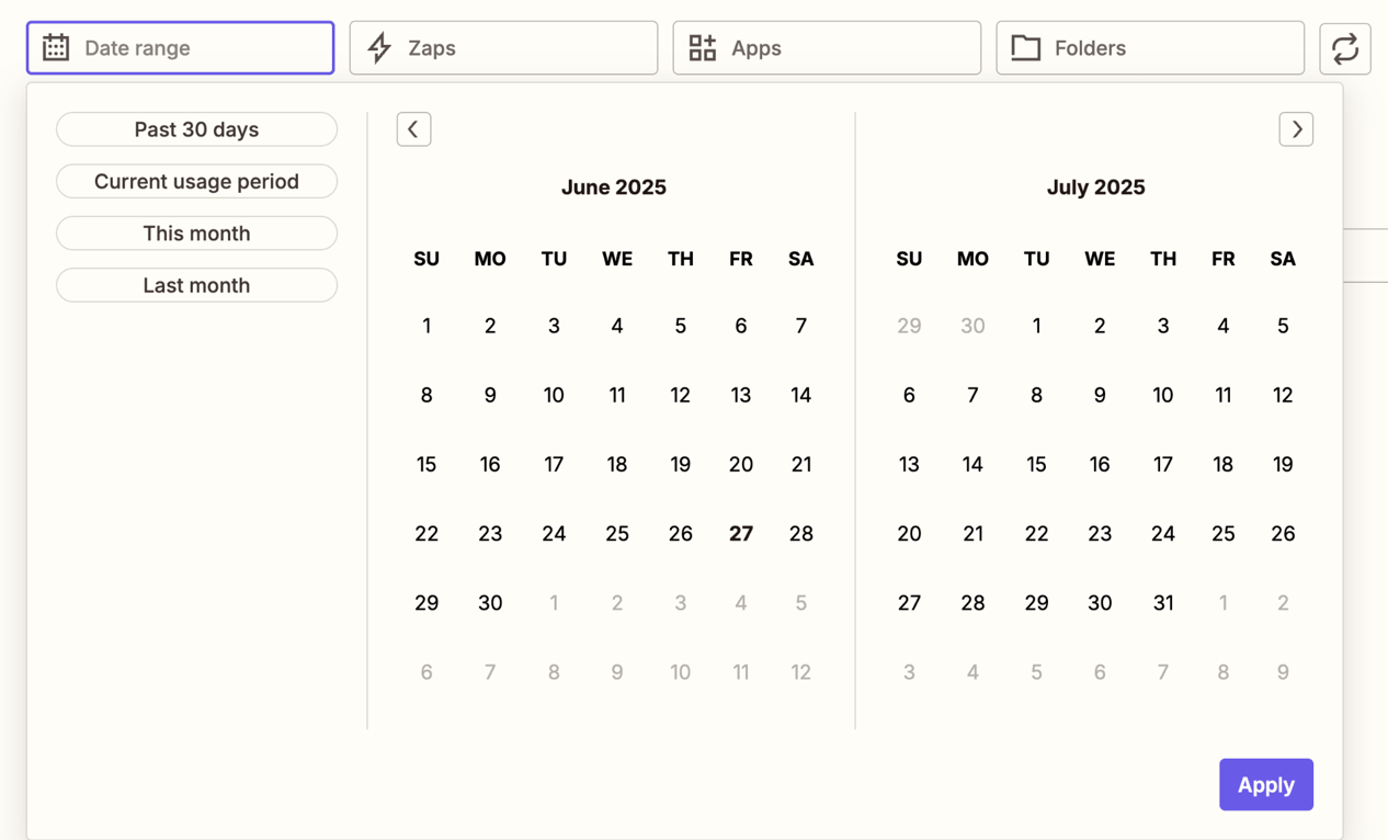 Zapier — Datepicker component