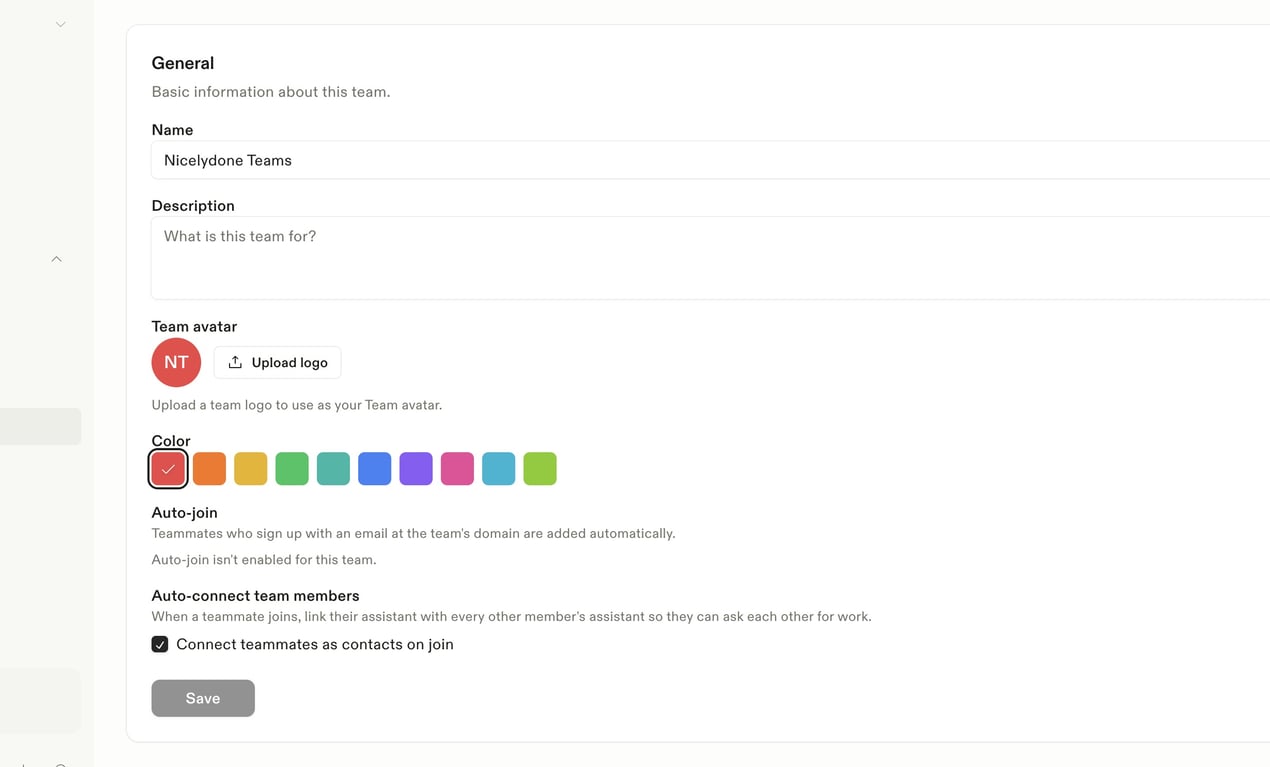 Town — Settings panel component