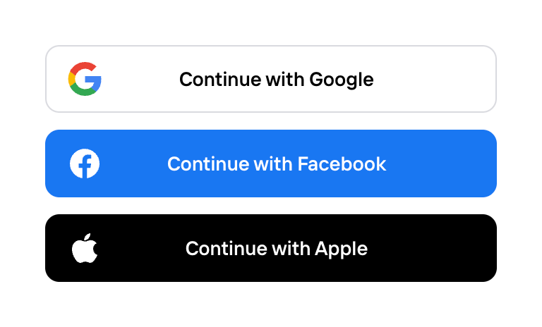 Photoroom — Social login button component