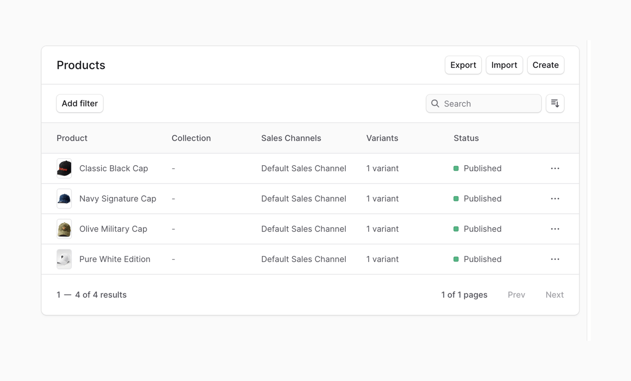 Bloom — Table component