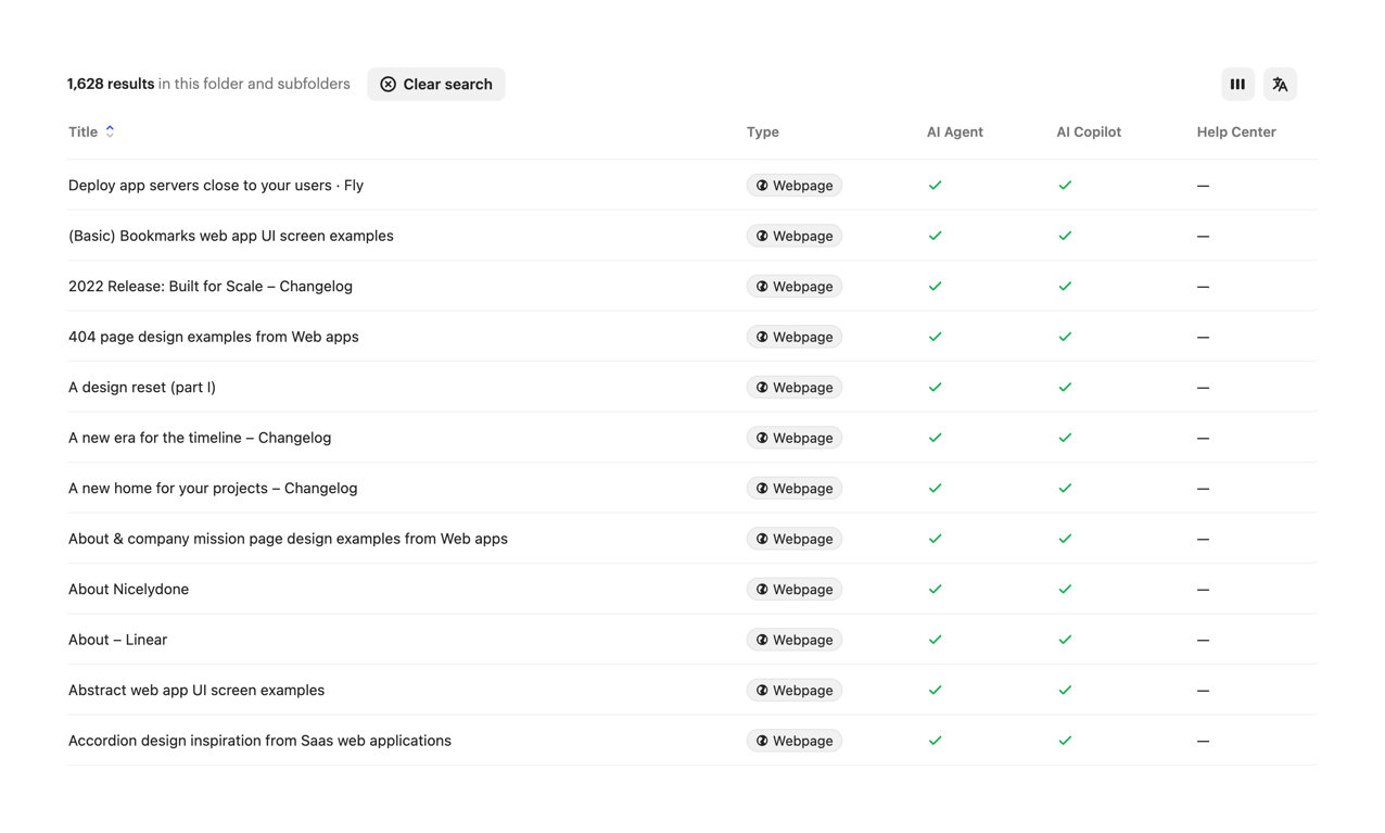 Intercom — Table component