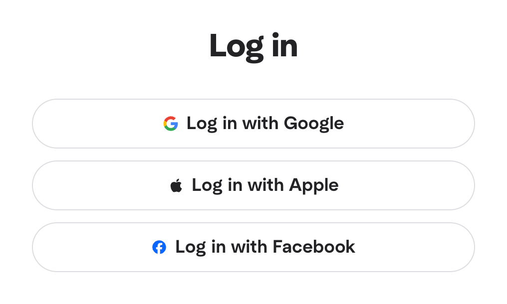 Meetup — Social login button component