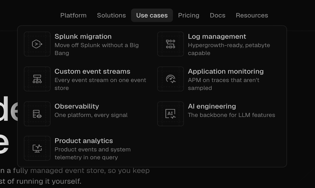 Axiom — Flyout menu component