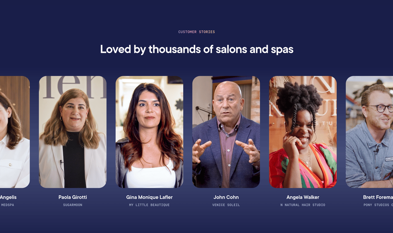Mangomint — Social proof component