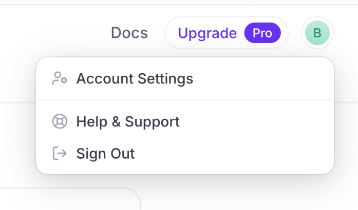 Evervault — Dropdown menu component