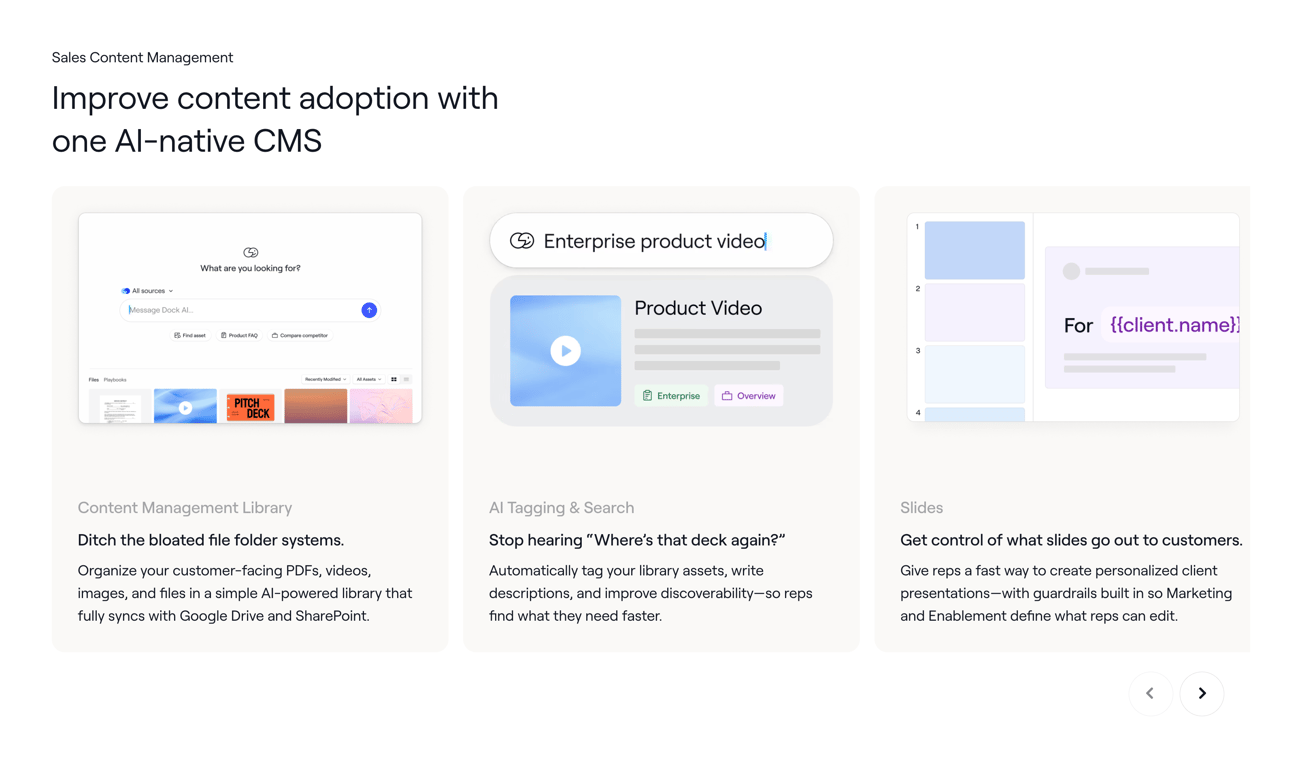 Dock — Slideshow component