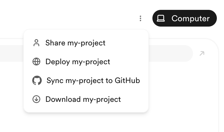 Bud — Dropdown menu component