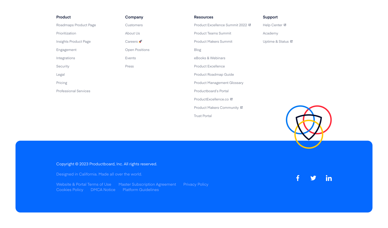 Productboard — Footer component