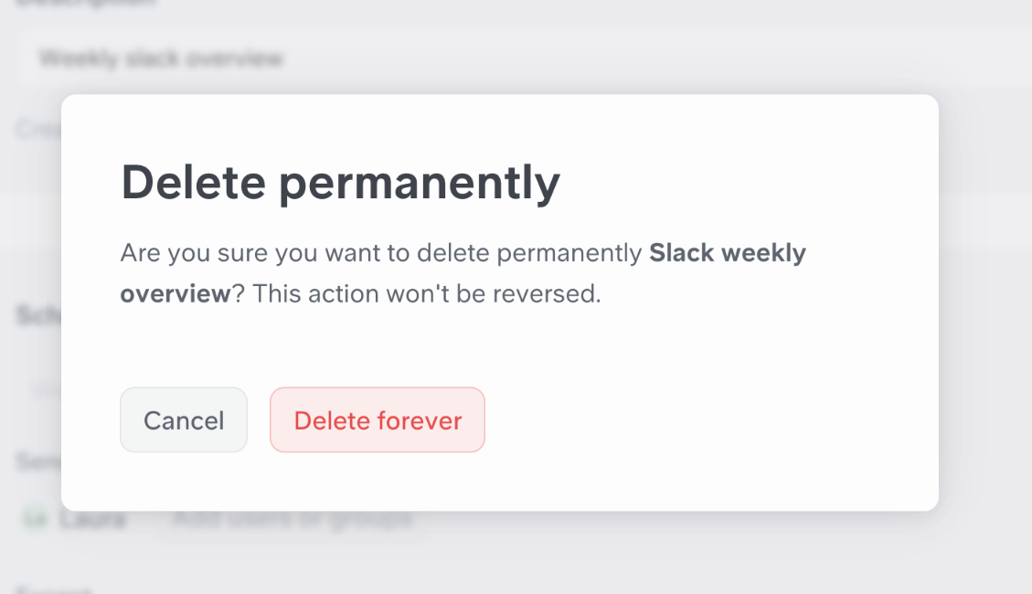 Super — Modal component