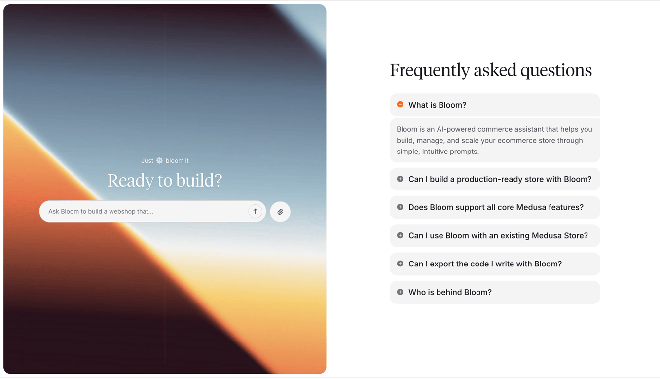 Bloom — FAQ component