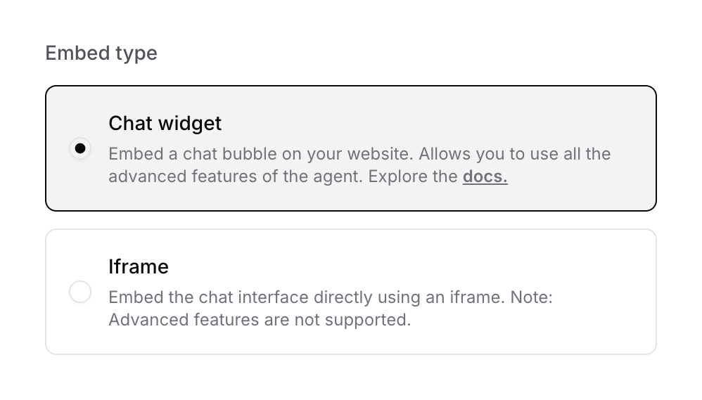 Chatbase — Checkbox & radio component