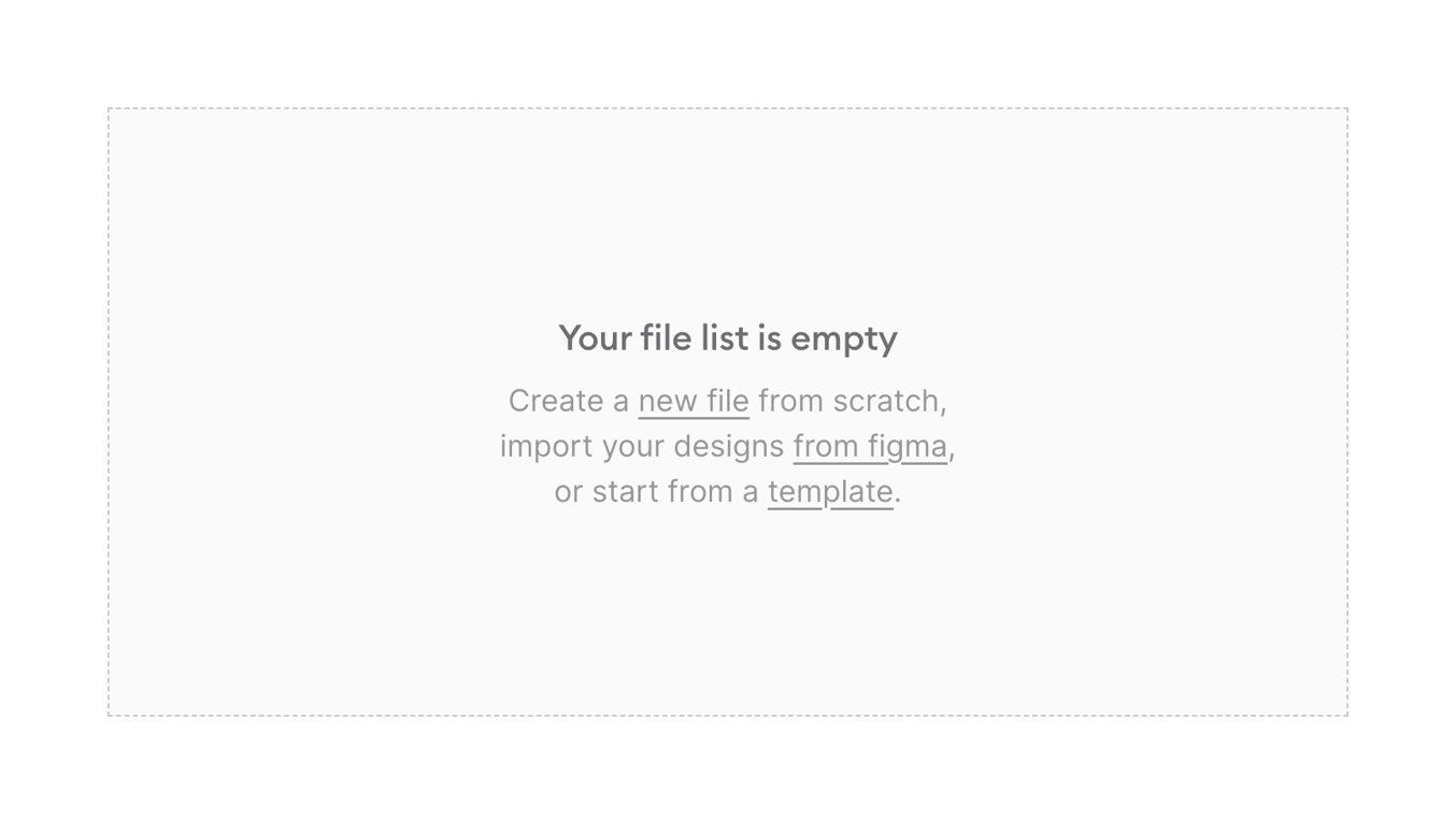 Jitter — Empty state component