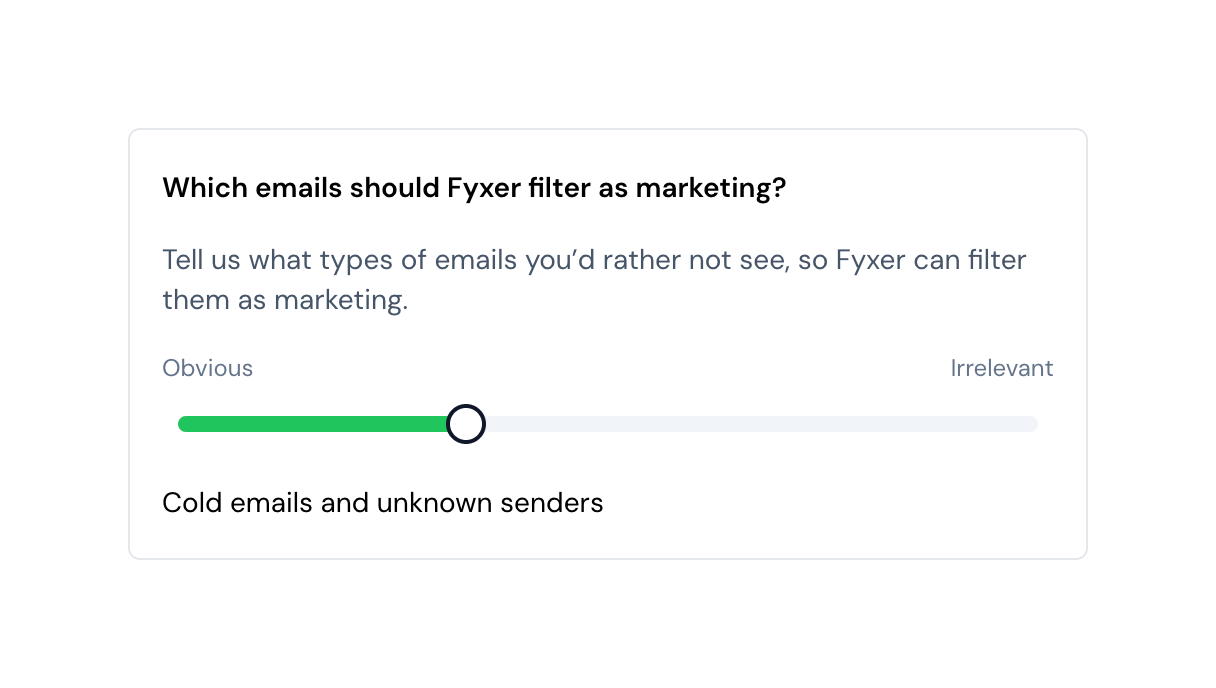 Fyxer — Slider component