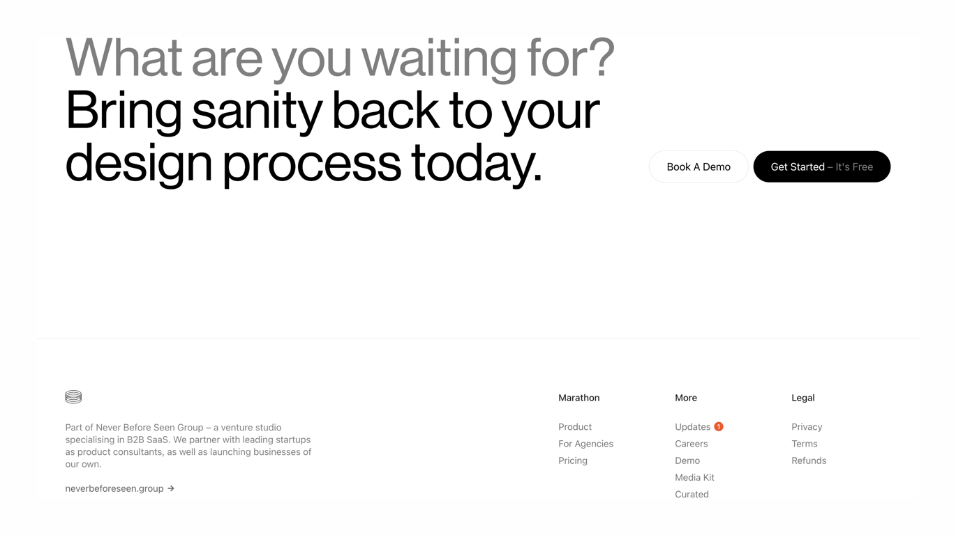 Marathon — Footer component