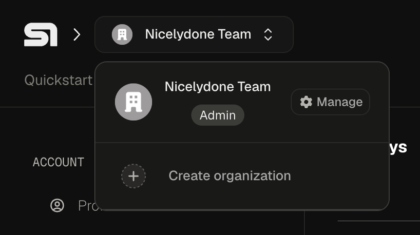 Steel — Dropdown menu component