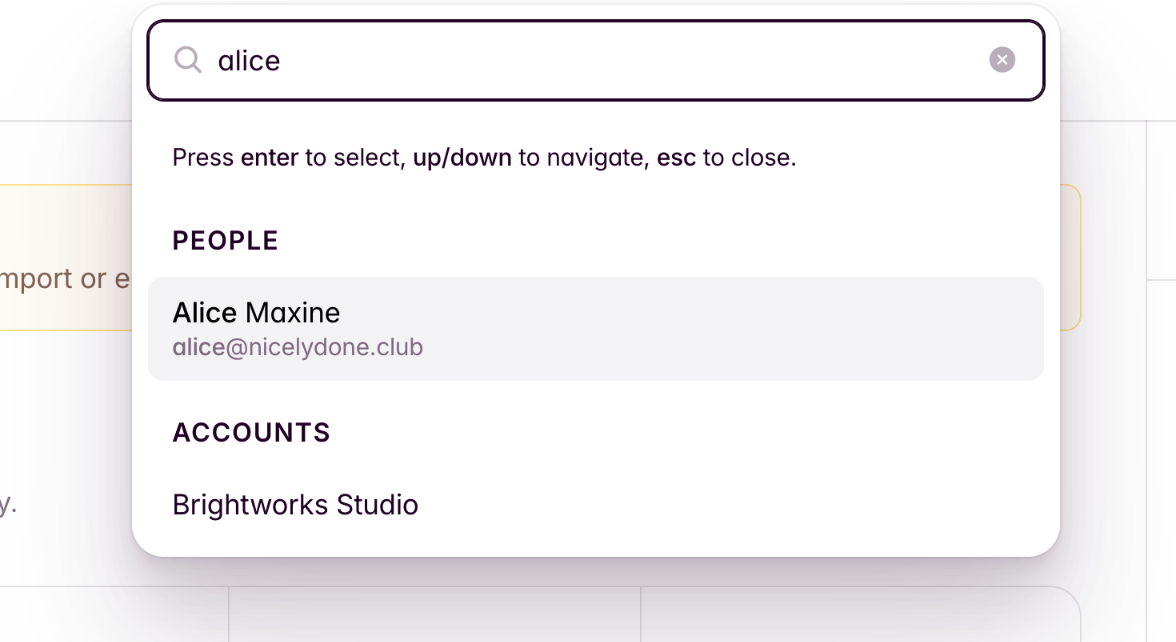 Outseta — Input search component