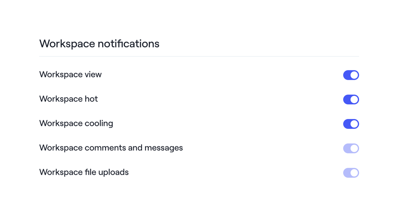 Dock — Toggle/Switch component