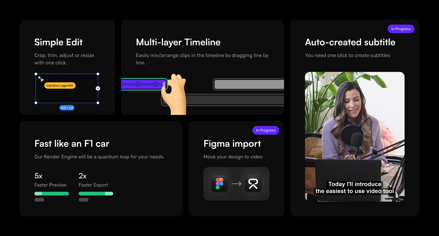 Create Video — Bento box component