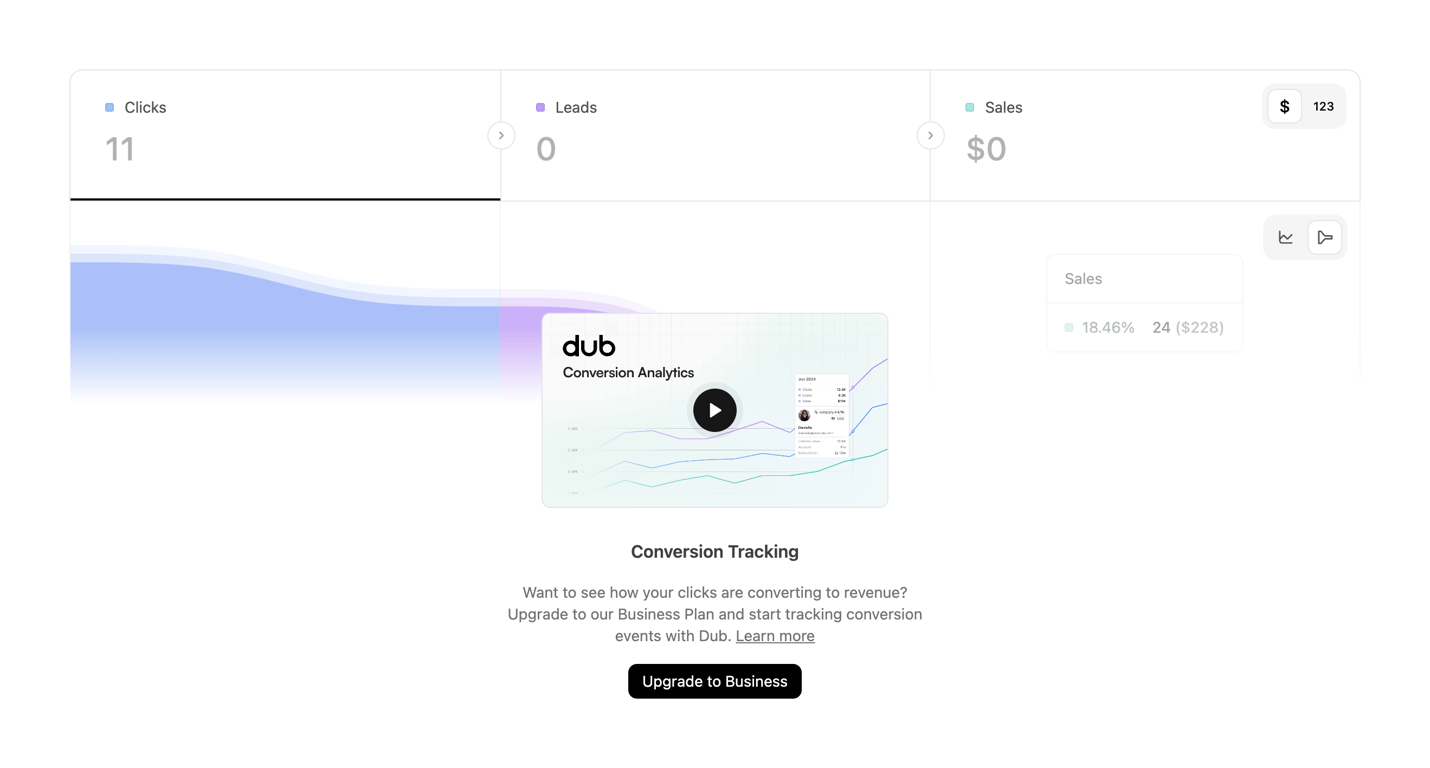 Dub — Upgrade your plan component