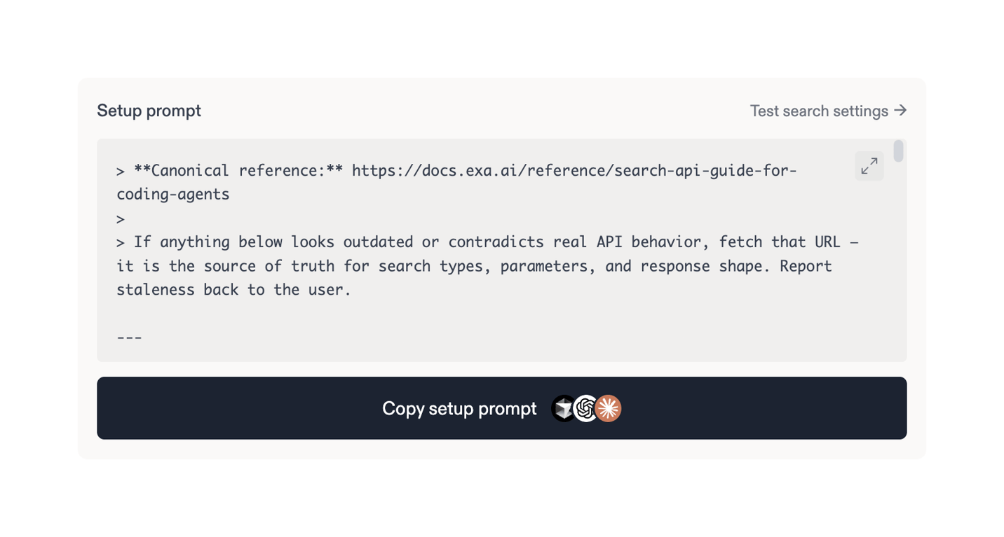 Exa — Click to copy component