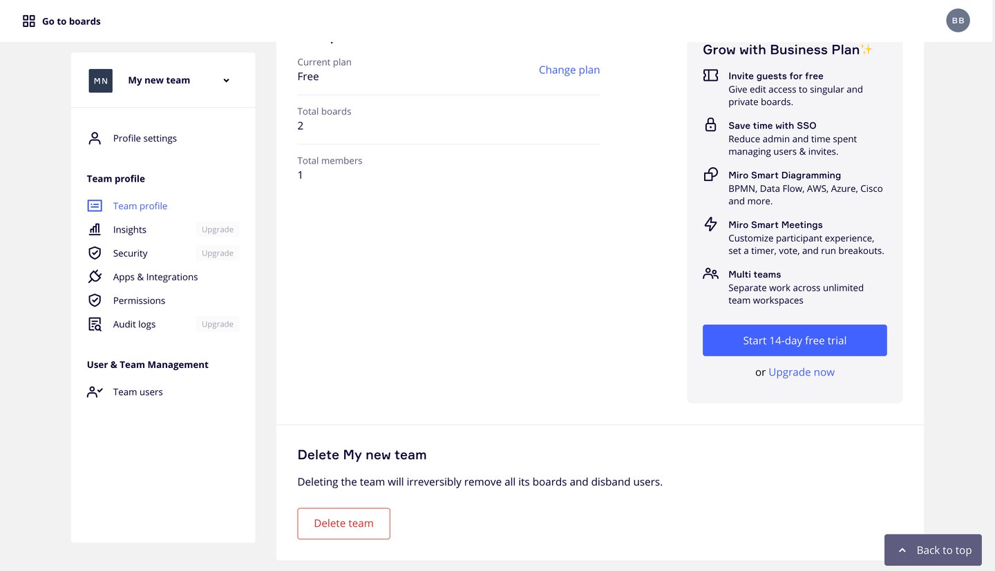 Miro
			team settings           ui page example from Miro saas app