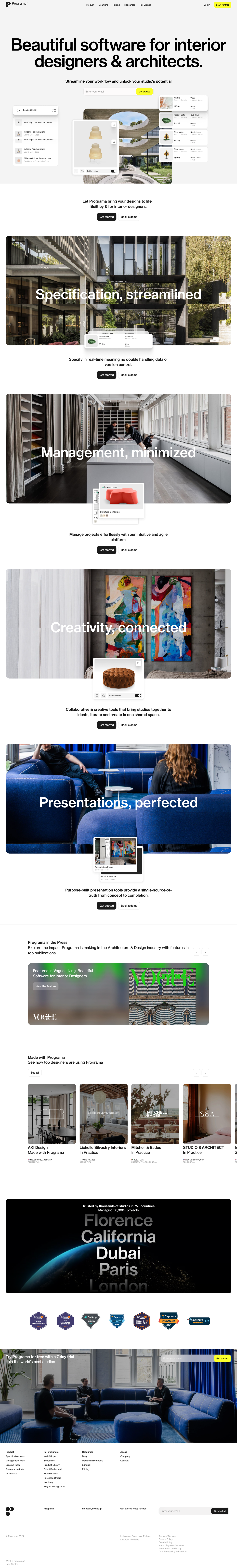 Programa
			landing page   ui page example from Programa saas app