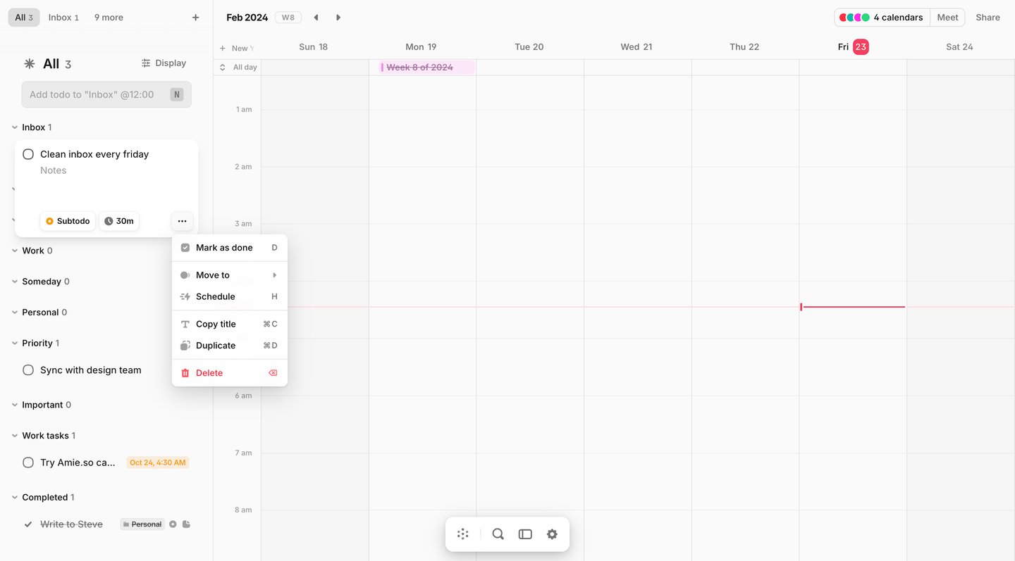 Amie
			list dropdown & other states calendars          ui page example from Amie saas app