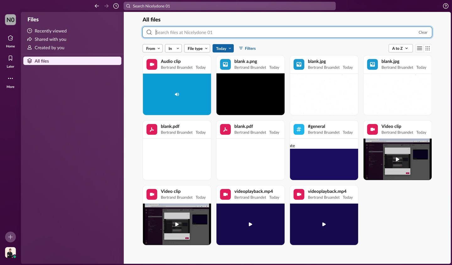 Slack
			search collection filters                ui page example from Slack saas app