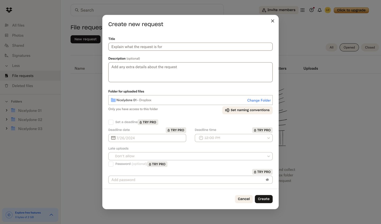 Dropbox
			create modal & popover upload                   ui page example from Dropbox saas app