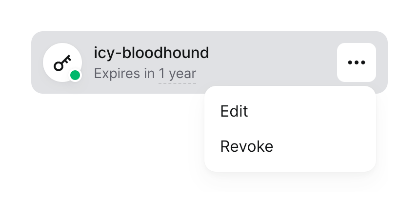 Twingate — Dropdown menu component