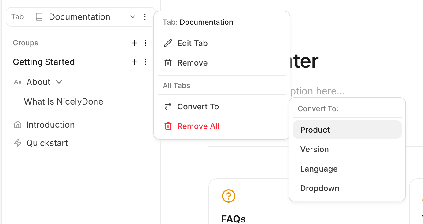 Documentation.AI — Dropdown menu component