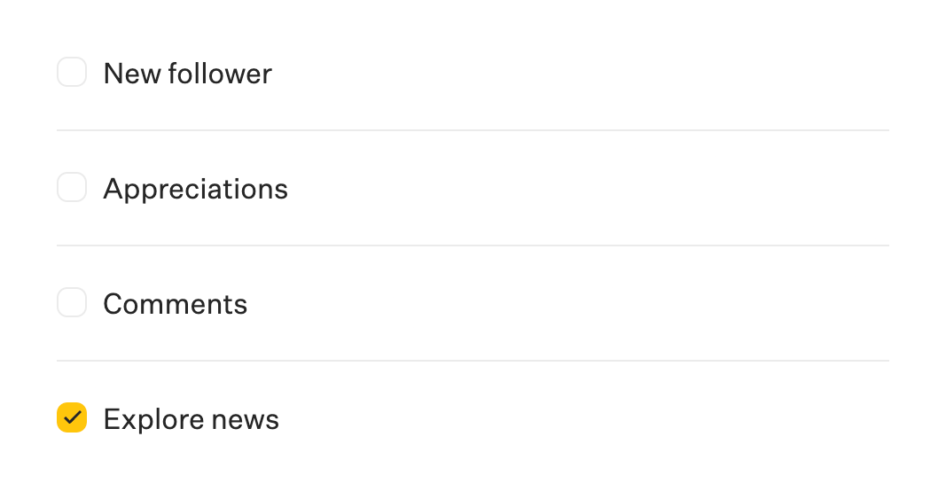 Explore — Checkbox & radio component