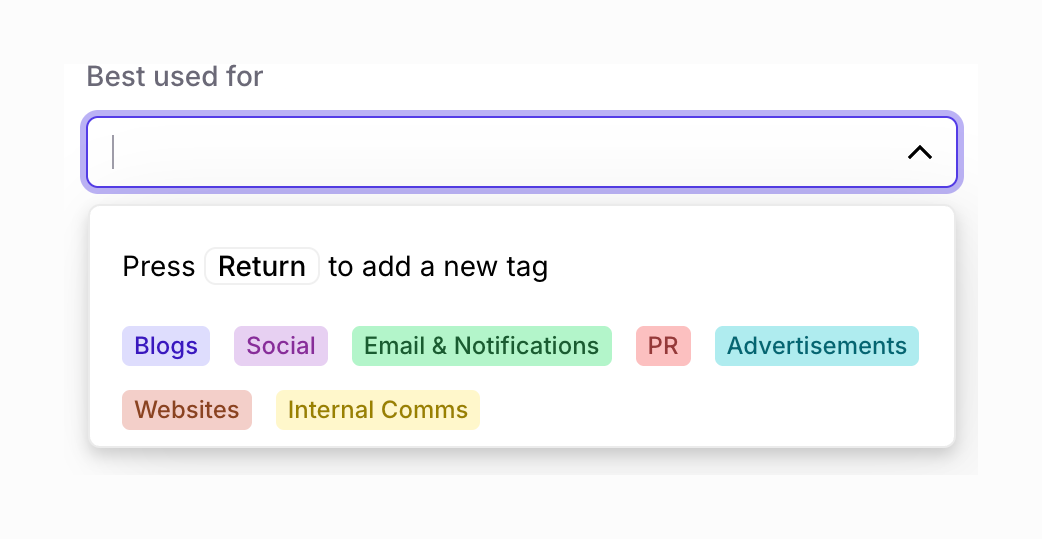 Jasper — Input tag component