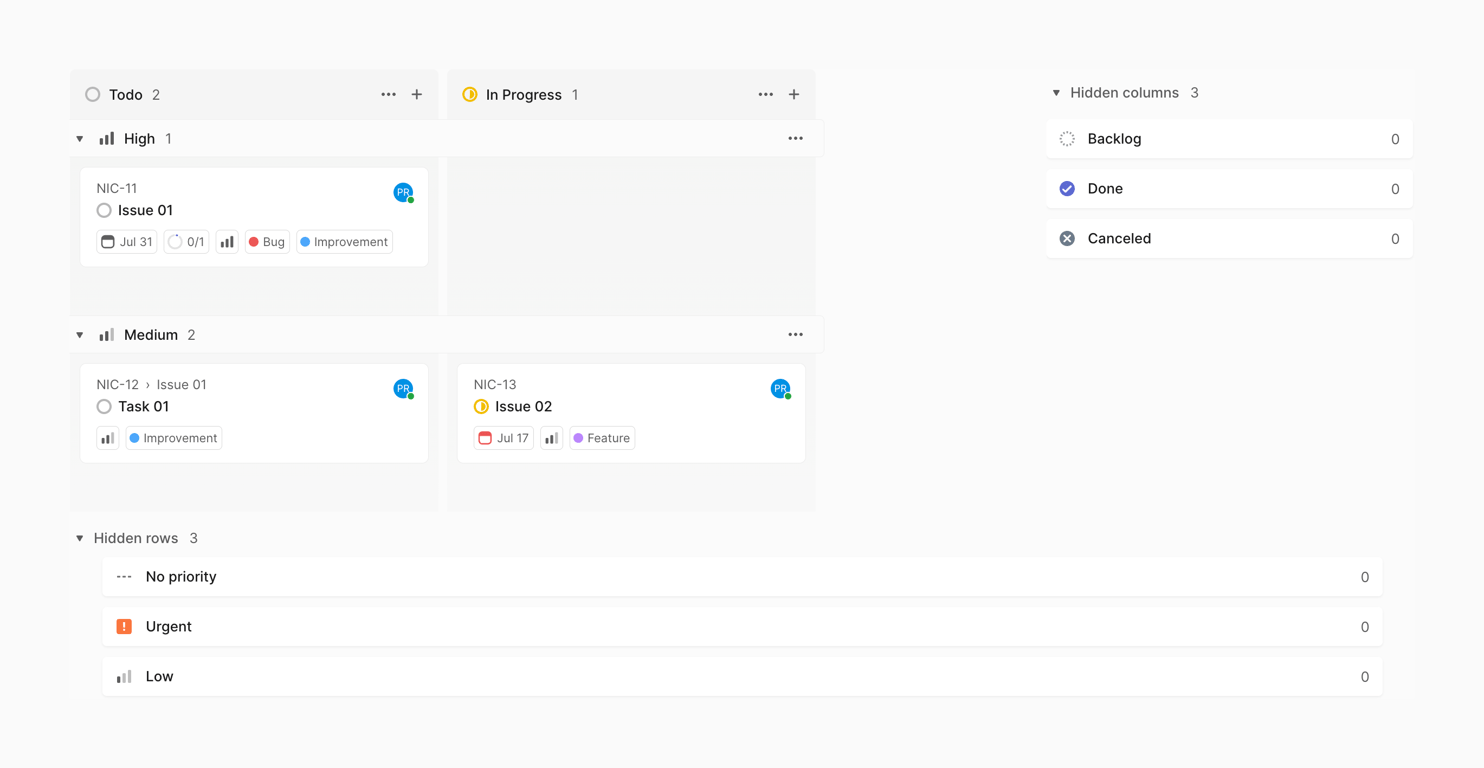 Linear — Horizontal list component