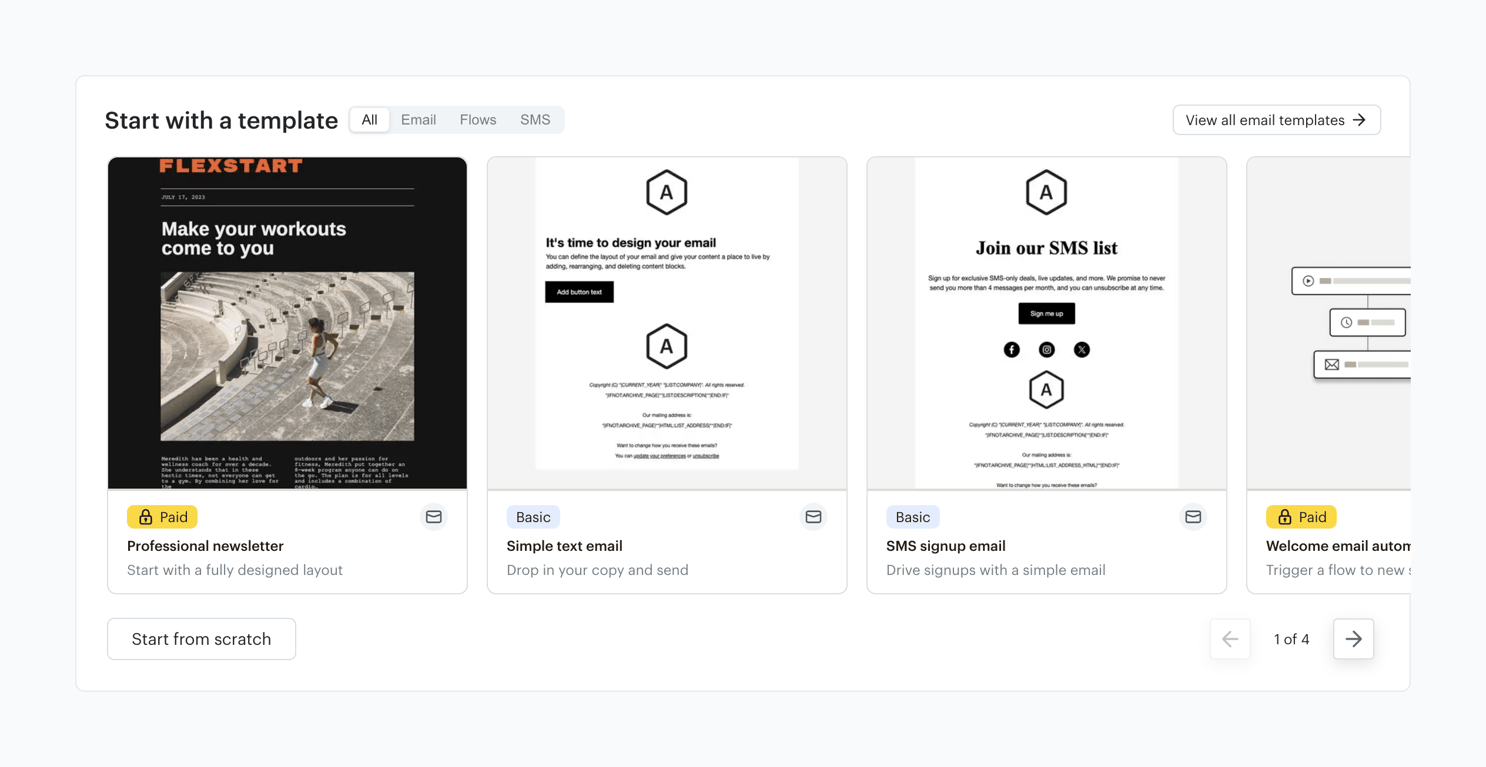 Mailchimp — Slider component