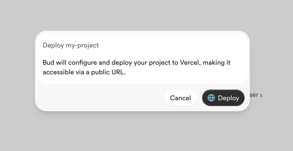 Bud — Modal component