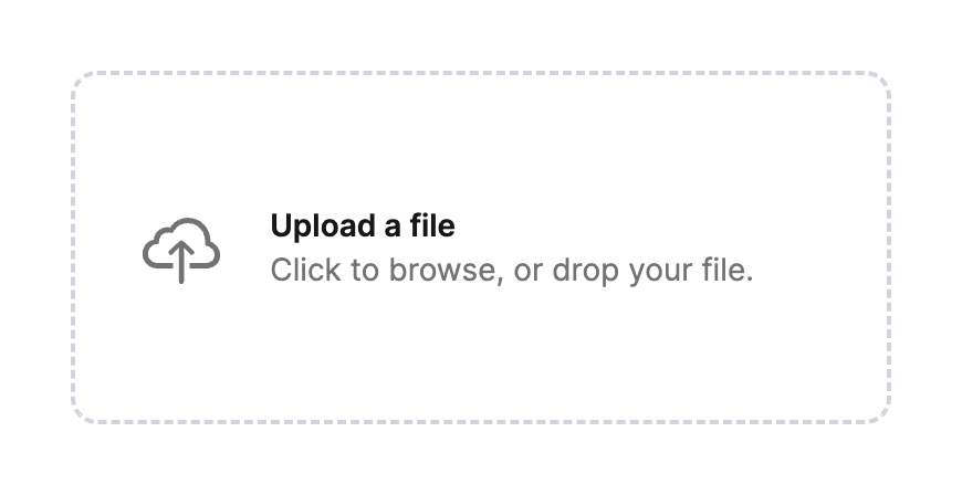 Gladia — File upload input component