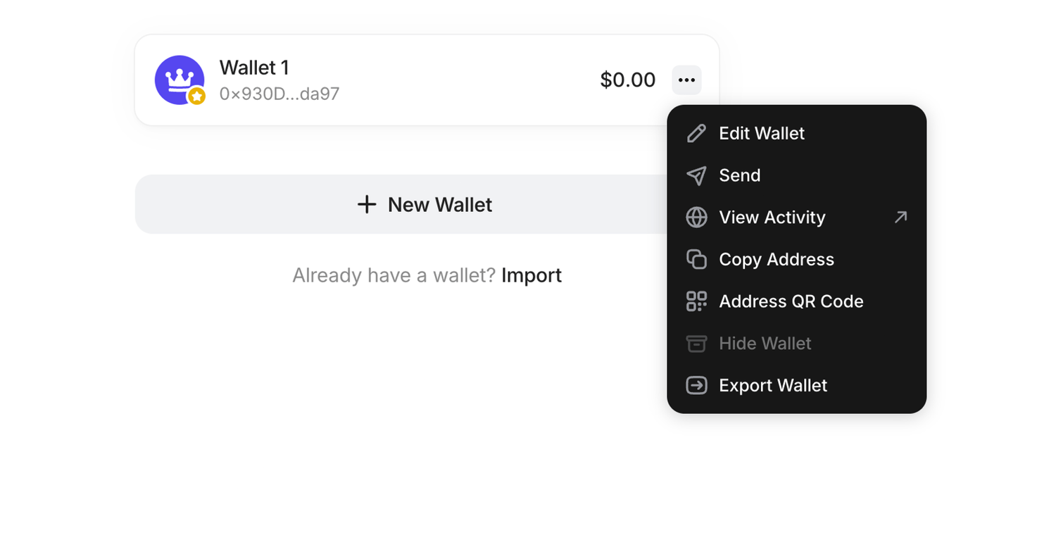 Family — Dropdown menu component