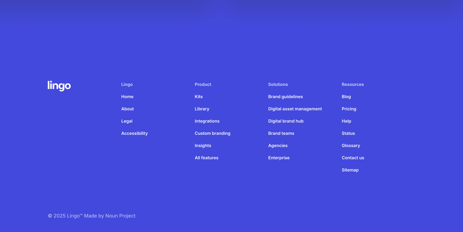 Lingo — Footer component