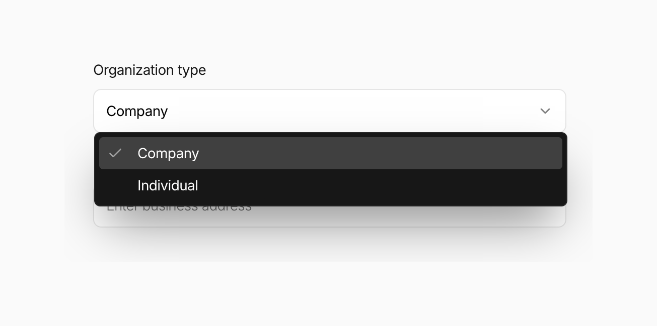 Nightwatch — Input select component