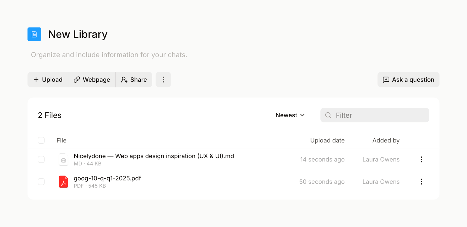 Mistral — Table component