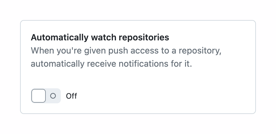 Github — Toggle/Switch component