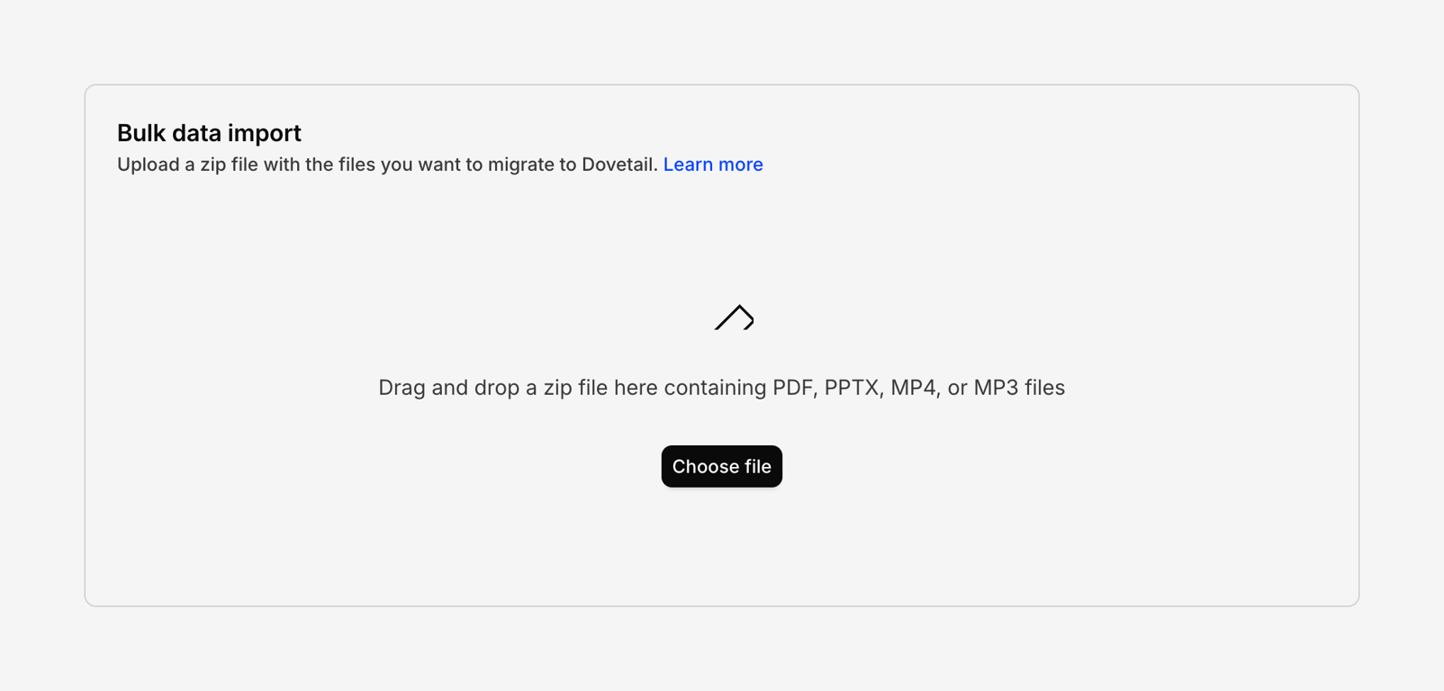 Dovetail — File upload input component