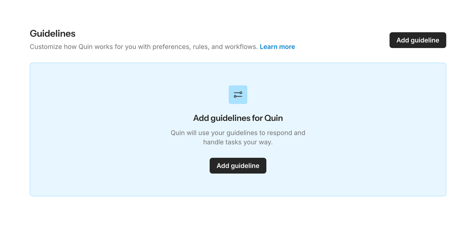 Quin — Empty state component