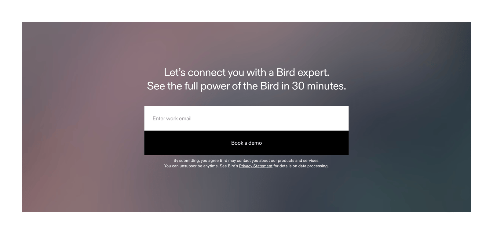 Bird — Newsletter signup form component