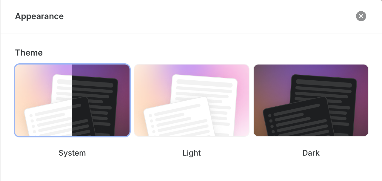 Craft — Theme settings component