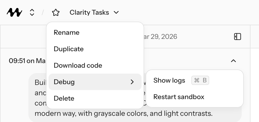 Mocha — Dropdown menu component